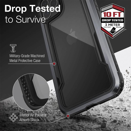 X-Doria Raptic Shield Pro - iPhone 13 Pro Max Case (Anti-bacterial) (Black)