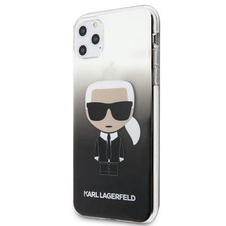 Karl Lagerfeld Iconic Karl Gradient - pouzdro pro iPhone 11 Pro Max (černé)