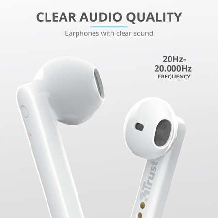 Trust Primo Touch - Słuchawki bezprzewodowe Bluetooth (biały)