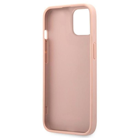 Guess Saffiano 4G Big Silver Logo - Etui iPhone 13 (różowy)