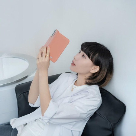 Moshi Overture MagSafe - Leder 3-in-1 Klapphülle iPhone 17 Pro Max (Misty Coral)