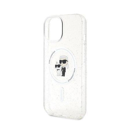 Karl Lagerfeld Karl & Choupette Glitter Magsafe - iPhone 15 Plus Case (Transparent)