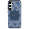 Guess 4G Round Patch Classic Logo MagSafe - Hülle für Samsung Galaxy S25 (blau)