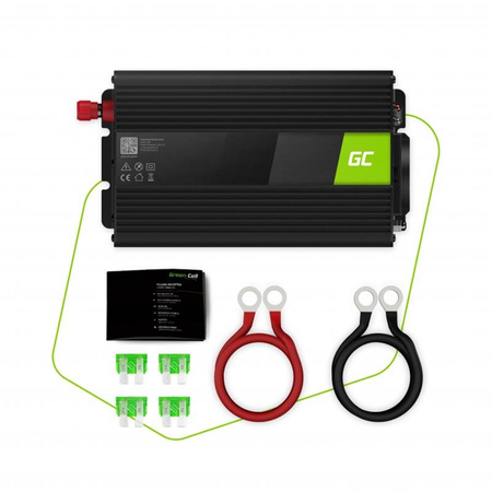 Green Cell - Měnič napětí Inverter 24V na 230V 1000W/2000W Modifikovaná sinusoida