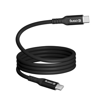 Crong Soft Link - 100W PD 5A USB-C zu USB-C Kabel 120cm (schwarz)