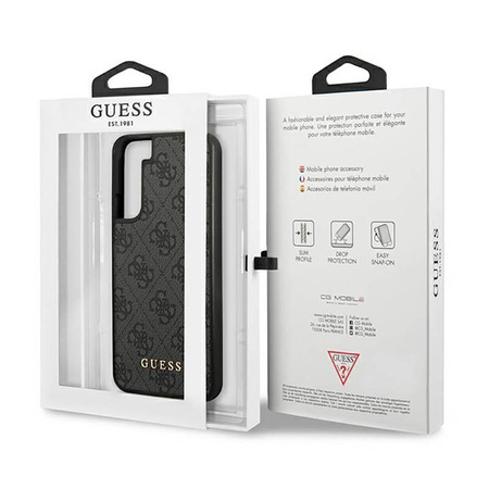 Guess 4G Metal Logo - Etui Samsung Galaxy S23+ (szary)