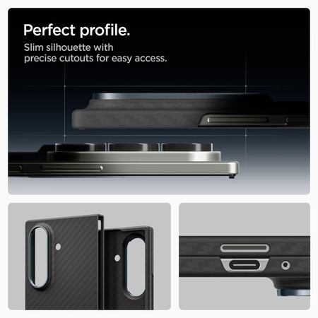 Spigen Airskin Aramid - Etui pour Samsung Galaxy Z Fold 7 (Noir)