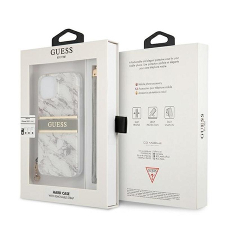 Guess Marble Strap - iPhone 13 Mini Case (gray)