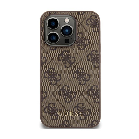 Guess 4G Metal Gold Logo - iPhone 15 Pro Case (brown)