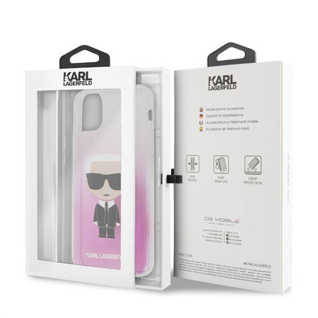 Karl Lagerfeld Iconic Karl Gradient - iPhone 11 Pro Max Tasche (rosa)