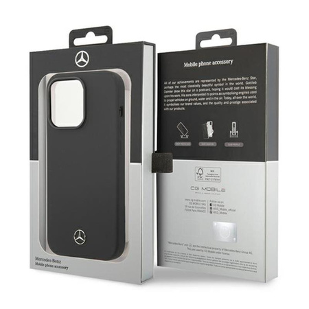 Mercedes Silicone Line MagSafe - Etui iPhone 14 Pro (czarny)