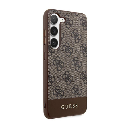 Guess 4G Bottom Stripe Metal Logo Collection - Samsung Galaxy S23+ Case (brown)