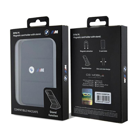 BMW Peněženka Cardslot Stand MagSafe M Edition Collection - Magnetická peněženka s funkcí stojánku (černá)