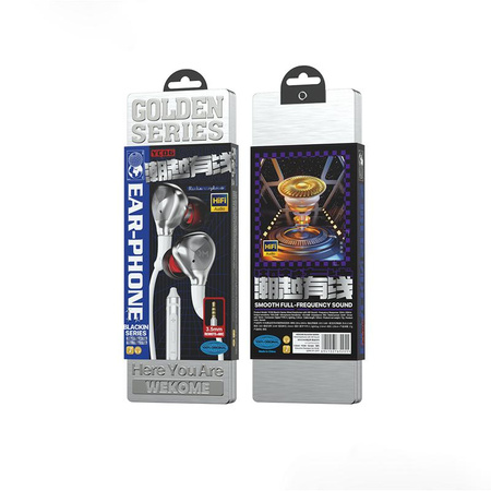 WEKOME YC06 Blackin Series - drátová sluchátka s 3,5mm HiFi konektorem (bílá)