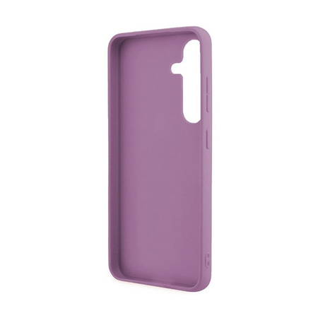 Guess Glitter Flakes Metal Logo Case - Tasche für Samsung Galaxy S24 (Lila)