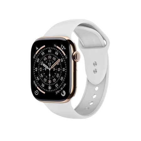 Řemínek Crong Liquid - Apple Watch 44/45/46/49 mm (bílý)