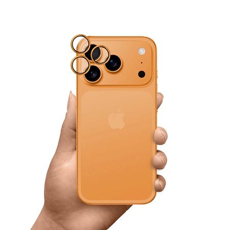 3mk HARDY Lens Protection Pro - Sklo na objektiv fotoaparátu iPhone 17 Pro / iPhone 17 Pro Max (Orange)
