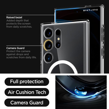 Spigen Ultra Hybrid OneTap Ring MagSafe - pouzdro pro Samsung Galaxy S24 Ultra (bílé)