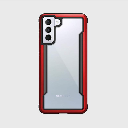X-Doria Raptic Shield - Samsung Galaxy S21+ alumínium tok (antimikrobiális védelem) (piros)