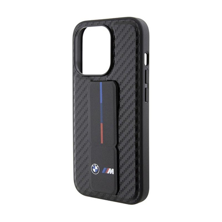 BMW Grip Stand Smooth & Carbon - Coque iPhone 15 Pro (noir)