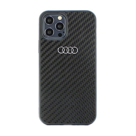 Audi Carbon Fiber - Coque pour iPhone 12 / iPhone 12 Pro (Noir)