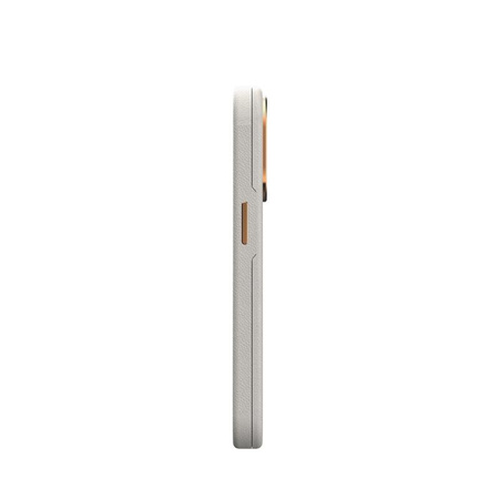 Moshi Napa Slim MagSafe - Ledertasche für iPhone 14 Pro (Serene Gray)