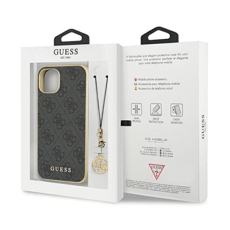 Guess 4G Charms Collection - iPhone 14 tok (szürke)