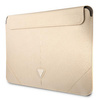 Pouzdro Guess Saffiano Triangle Logo Sleeve - 16" pouzdro na notebook (béžové)