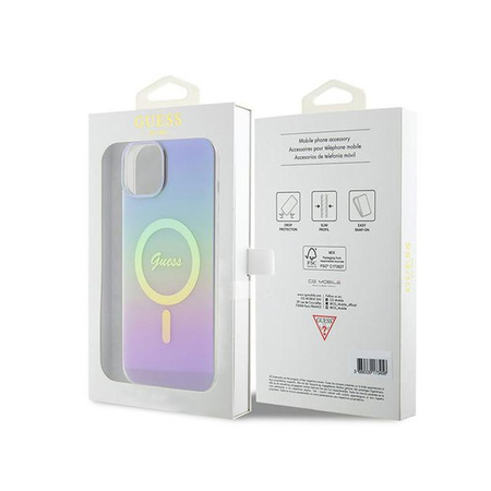Guess IML Iridescent MagSafe - iPhone 15 Case (purple)
