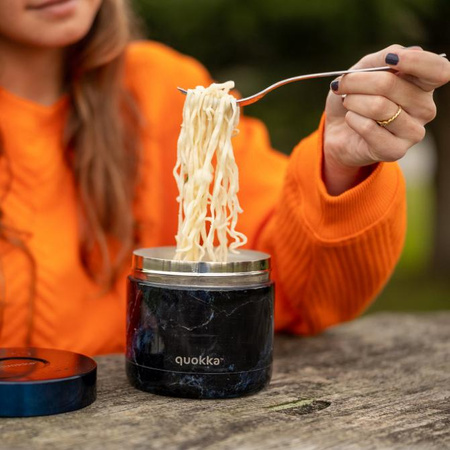 Quokka Whim Food Jar - Termoska na oběd / Obědová termoska 600 ml (mramor)