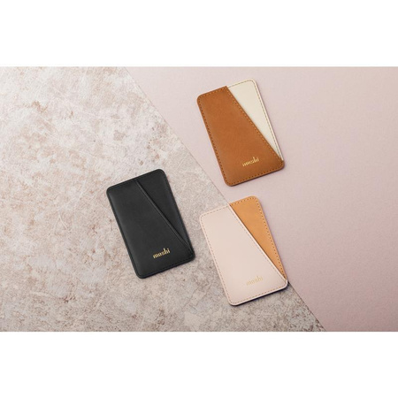 Moshi Slim Wallet - Mágneses pénztárca (SnapTo™ rendszer) (Jet Black)