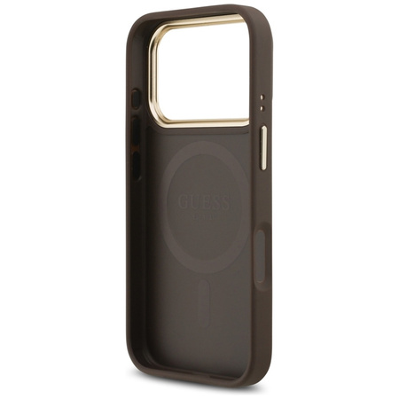 ETUI DO IPHONE 17 PRO do MAGSAFE GUESS ORYGINALNE BRĄZOWE ELEGANCKIE MODNE