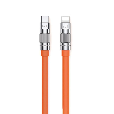 WEKOME WDC-187 Wingle sorozat - USB-C Lightning gyors töltő PD 20W csatlakozókábel 1.2m (narancssárga)