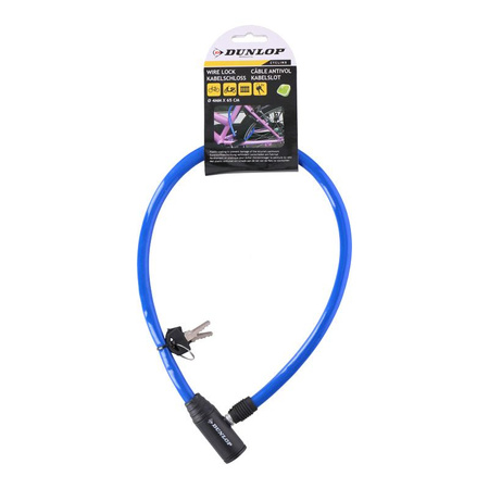 BIKE ROPE LOCK BLUE, Fahrradschloss, Dunlop 65cm
