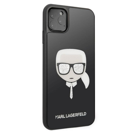 Karl Lagerfeld Double Layers Glitter Head - Coque iPhone 11 Pro Max (Noir)