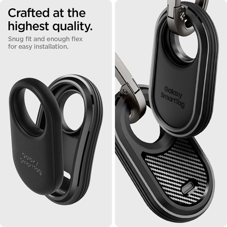 Spigen Rugged Armor - Étui pour Samsung Galaxy SmartTag 2 (Noir)