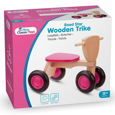 New Classic Toys - Langlaufrad aus Holz rosa