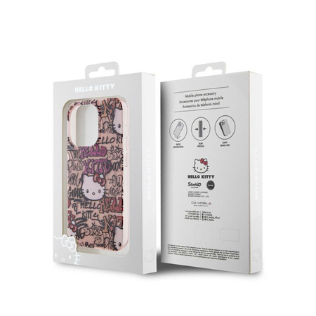 Hello Kitty IML címkék Graffiti - iPhone 15 Pro tok (rózsaszín)