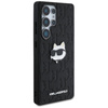 Karl Lagerfeld Leather Monogram Pin Logo Choupette Head - Etui Samsung Galaxy S25 Ultra (czarny)