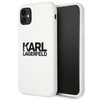 Karl Lagerfeld Silicone Stack Logo - pouzdro pro iPhone 11 (bílé)