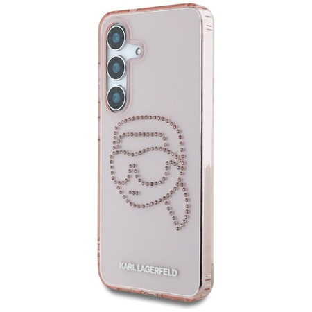 Karl Lagerfeld Strasssteinchen Karl Head Logo - Samsung Galaxy S25 Tasche (rosa)