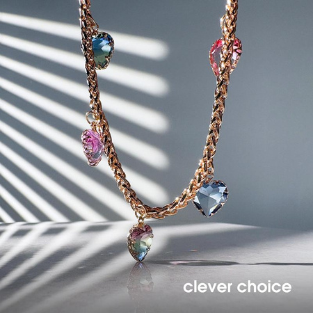 Crong Phone Charm - Ciondolo per telefono con cordino (Cuori arcobaleno)