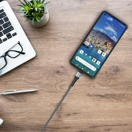 Energizer Ultimate - propojovací kabel USB-A k USB-C 2 m (stříbrný)