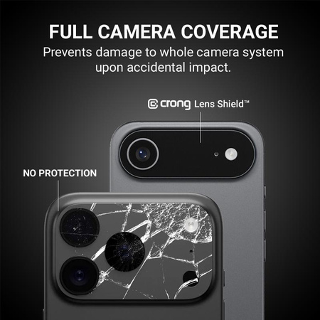 SZKŁO HARTOWANE NA APARAT DO IPHONE 17 PRO MAX Crong OCHRONNE NA OBIEKTYW