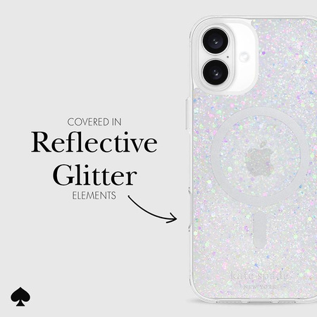 Kate Spade New York MagSafe védőtok - iPhone 16 Plus tok (Chunky Glitter)
