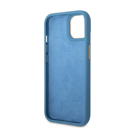 Guess 4G Metal Camera Outline Case - Coque pour iPhone 14 Plus (bleu)