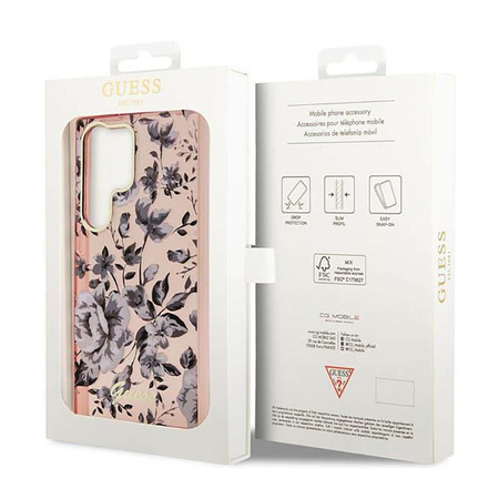 Guess Flower Collection - Etui Samsung Galaxy S23 Ultra (rose)