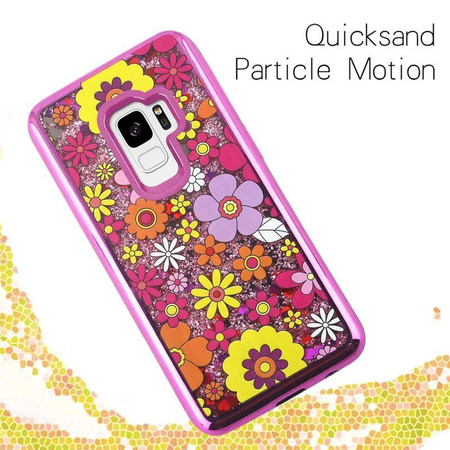 Pouzdro Zizo Liquid Glitter Star - Samsung Galaxy S9 (Multiflowers)