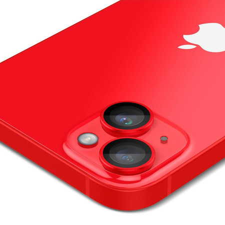 Spigen Optik.TR Camera Lens Protector - Verre de protection pour Apple iPhone 14 / iPhone 14 Plus (2 pcs) (rouge)