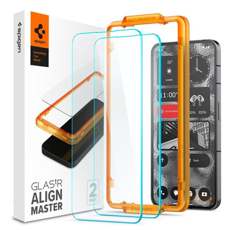 Spigen Alm Glas.TR 2-Pack - Verre trempé pour Nothing Phone 2 (Transparent)